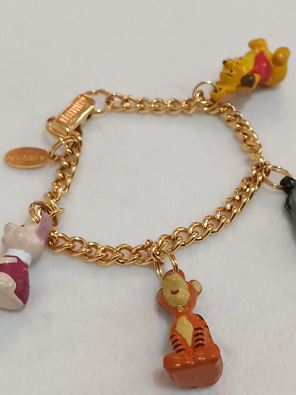 Disney Gold-tone Charm Bracelet with Small Logo Tag